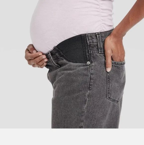 Maternity Black stretch jeans boyfriend style size 8 in black by Isabel  Materni - Picture 3 of 3